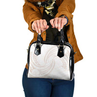 White Sunday Lotu Tamaiti Shoulder Handbag Polynesian Wave Pastel Nude LT9 One Size Nude - Polynesian Pride
