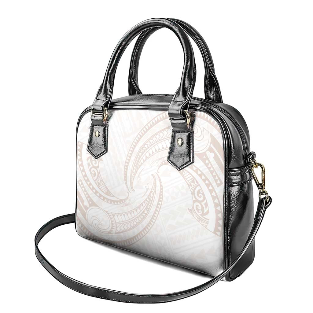 White Sunday Lotu Tamaiti Shoulder Handbag Polynesian Wave Pastel Nude LT9 - Polynesian Pride