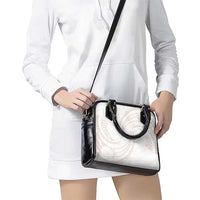 White Sunday Lotu Tamaiti Shoulder Handbag Polynesian Wave Pastel Nude LT9 - Polynesian Pride