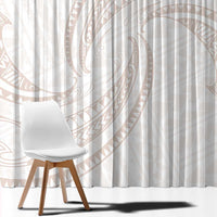 White Sunday Lotu Tamaiti Window Curtain Polynesian Wave Pastel Nude LT9 - Polynesian Pride