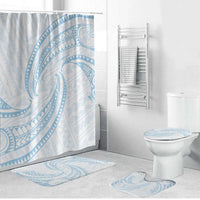 White Sunday Lotu Tamaiti Bathroom Set Polynesian Wave Pastel Sky Blue LT9 Bathroom Set (4 pcs) Blue - Polynesian Pride