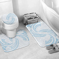 White Sunday Lotu Tamaiti Bathroom Set Polynesian Wave Pastel Sky Blue LT9 Mat Set Only (3 pcs) One Size Blue - Polynesian Pride