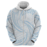 White Sunday Lotu Tamaiti Hoodie Polynesian Wave Pastel Sky Blue LT9 - Polynesian Pride