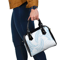White Sunday Lotu Tamaiti Shoulder Handbag Polynesian Wave Pastel Sky Blue LT9 - Polynesian Pride