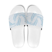 White Sunday Lotu Tamaiti Slide Sandals Polynesian Wave Pastel Sky Blue LT9 Blue - Polynesian Pride