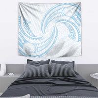 White Sunday Lotu Tamaiti Tapestry Polynesian Wave Pastel Sky Blue LT9 - Polynesian Pride