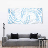 White Sunday Lotu Tamaiti Tapestry Polynesian Wave Pastel Sky Blue LT9 - Polynesian Pride