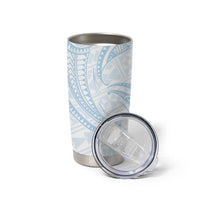 White Sunday Lotu Tamaiti Tumbler Cup Polynesian Wave Pastel Sky Blue LT9 - Polynesian Pride
