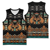 Black Batik Papua-inspired Pattern Basketball Jersey LT9 - Polynesian Pride