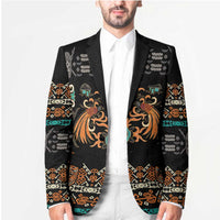 Black Batik Papua-inspired Pattern Blazer LT9 - Polynesian Pride