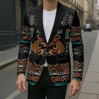 Black Batik Papua-inspired Pattern Blazer LT9 - Polynesian Pride