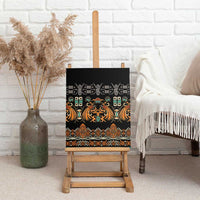 Black Batik Papua-inspired Pattern Canvas Wall Art LT9 - Polynesian Pride