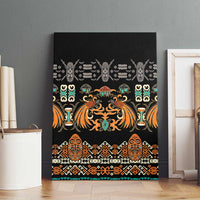 Black Batik Papua-inspired Pattern Canvas Wall Art LT9 - Polynesian Pride