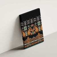 Black Batik Papua-inspired Pattern Canvas Wall Art LT9 - Polynesian Pride