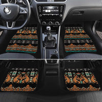 Black Batik Papua-inspired Pattern Car Mats LT9 Set 4pcs Black - Polynesian Pride