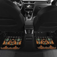Black Batik Papua-inspired Pattern Car Mats LT9 Set 2pcs - Back Black - Polynesian Pride