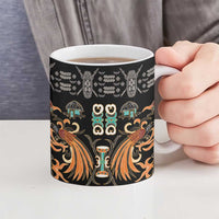 Black Batik Papua-inspired Pattern Ceramic Mug LT9 - Polynesian Pride
