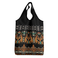Black Batik Papua-inspired Pattern Grocery Bag LT9 - Polynesian Pride