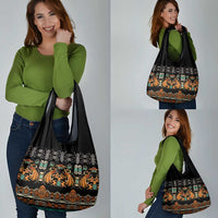 Black Batik Papua-inspired Pattern Grocery Bag LT9 - Polynesian Pride
