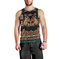 Black Batik Papua-inspired Pattern Men Tank Top LT9 - Polynesian Pride