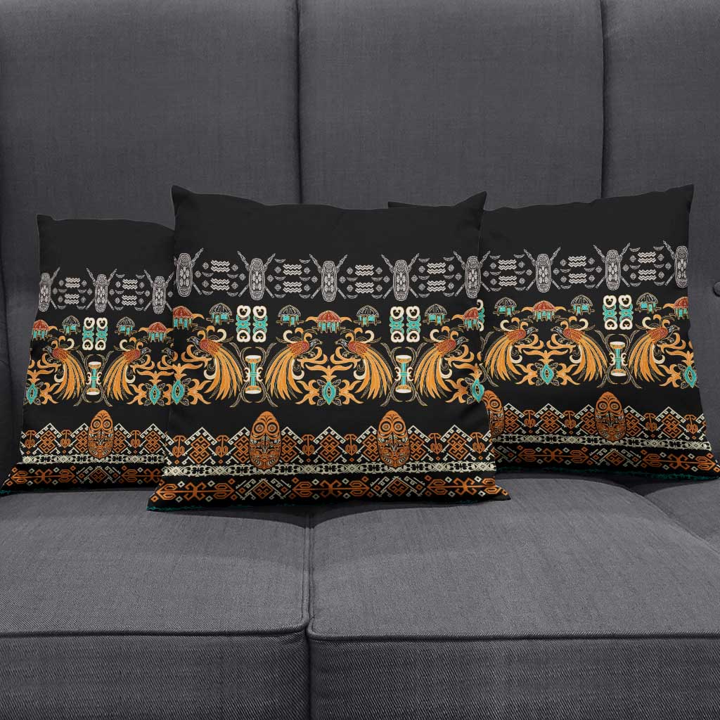 Black Batik Papua-inspired Pattern Pillow Cover LT9 - Polynesian Pride
