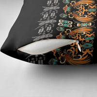 Black Batik Papua-inspired Pattern Pillow Cover LT9 - Polynesian Pride