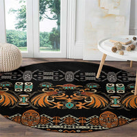 Black Batik Papua-inspired Pattern Round Carpet LT9 - Polynesian Pride
