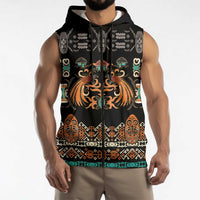 Black Batik Papua-inspired Pattern Sleeveless Zip Hoodie LT9 - Polynesian Pride