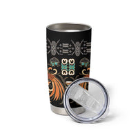 Black Batik Papua-inspired Pattern Tumbler Cup LT9 - Polynesian Pride