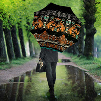 Black Batik Papua-inspired Pattern Umbrella LT9 - Polynesian Pride