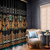 Black Batik Papua-inspired Pattern Window Curtain LT9 - Polynesian Pride