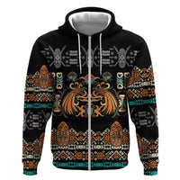 Black Batik Papua-inspired Pattern Zip Hoodie LT9 Zip Hoodie Black - Polynesian Pride