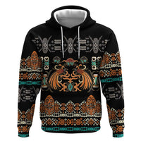 Black Batik Papua-inspired Pattern Zip Hoodie LT9 Pullover Hoodie Black - Polynesian Pride
