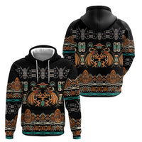Black Batik Papua-inspired Pattern Zip Hoodie LT9 - Polynesian Pride
