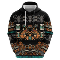 Black Batik Papua-inspired Pattern Zip Hoodie LT9 - Polynesian Pride
