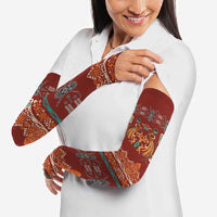 Oxblood Batik Papua-inspired Pattern Arm Sleeves LT9 - Polynesian Pride