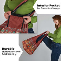 Oxblood Batik Papua-inspired Pattern Grocery Bag LT9 - Polynesian Pride
