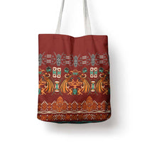 Oxblood Batik Papua-inspired Pattern Tote Bag LT9 - Polynesian Pride