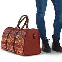 Oxblood Batik Papua-inspired Pattern Travel Bag LT9 - Polynesian Pride