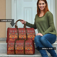 Oxblood Batik Papua-inspired Pattern Travel Bag LT9 - Polynesian Pride