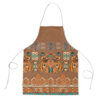 Terracotta Batik Papua-inspired Pattern Apron LT9 Gold - Polynesian Pride