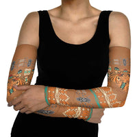 Terracotta Batik Papua-inspired Pattern Arm Sleeves LT9 - Polynesian Pride