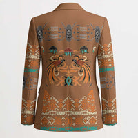Terracotta Batik Papua-inspired Pattern Blazer LT9 - Polynesian Pride