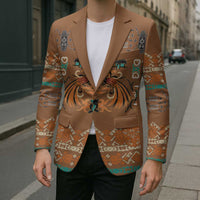 Terracotta Batik Papua-inspired Pattern Blazer LT9 - Polynesian Pride