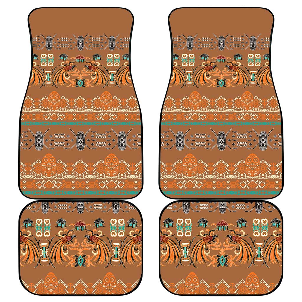 Terracotta Batik Papua-inspired Pattern Car Mats LT9 - Polynesian Pride