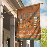 Terracotta Batik Papua-inspired Pattern Garden Flag LT9 House Flag Gold - Polynesian Pride