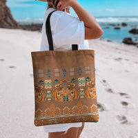 Terracotta Batik Papua-inspired Pattern Tote Bag LT9 - Polynesian Pride