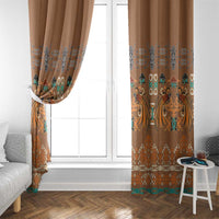 Terracotta Batik Papua-inspired Pattern Window Curtain LT9 - Polynesian Pride