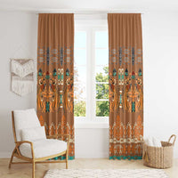 Terracotta Batik Papua-inspired Pattern Window Curtain LT9 - Polynesian Pride