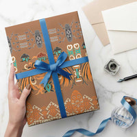Terracotta Batik Papua-inspired Pattern Wrapping Paper LT9 - Polynesian Pride